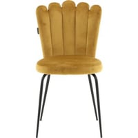 Chaise de salle à manger Limhamn Venture Design - Velours jaune - 54x83x45 cm