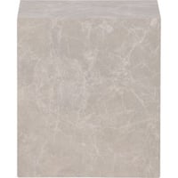Table basse York Venture Design - MDF beige aspect marbre - 40x40x45 cm