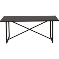 Table basse Pryor Venture Design - MDF noir et acier - 110x70 cm - Noir