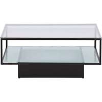 Table basse Maglehem Venture Design - Verre noir et transparent - 90x90 cm