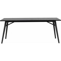 TABLE EXTENSIBLE ÉLÉGANTE NOIRE BROSSÉE - 190*95