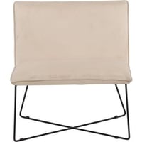 Fauteuil lounge X-lounge Venture Design - Velours - 72x83x62 cm - Beige