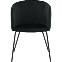 Chaise Berit Velours noir Venture Design - 55x78x55 cm