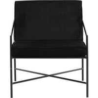 Fauteuil Rakel Venture Design - Velours Noir - 72x65x78cm - Noir