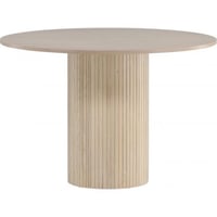 TABLE DE SALLE À MANGER RONDE BIANCA - FINITION BLANC / PLACAGE BLANC