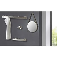 Porte-serviettes Hassan - 26x6x4 cm - Acier inoxydable/argenté 