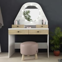 Coiffeuse Star - chêne/blanc
