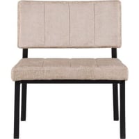 Fauteuil Lounge Monett Venture Design - Velours - 64x66x74 cm - Beige