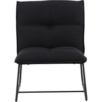 Fauteuil de salon Madison Venture Design - Lin noir - 79x62x78 cm - Noir