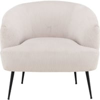 Fauteuil Derry Venture Design - Velours côtelé - 79x70x69 cm - Beige