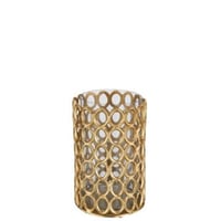 Photophore rond cercles aluminium or large