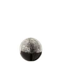 Presse-papier couches verre noir/argent small