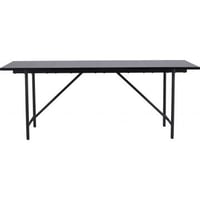 TABLE DE SALLE À MANGER ASTRID 200*75 - NOIR MAT / MDF NOIR MAT AVEC PLACAGE