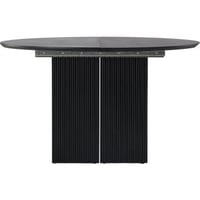 Table de salle à manger extensible MATILDA Φ130/180 - Noire / MDF plaqué