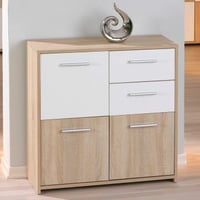Armoire de rangement Nicolus 3 compartiments - chêne