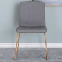 Chaise de salle à manger Mace - Polyester gris clair - 55x45x88 cm