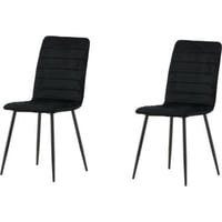 Chaise de salle à manger Windu Lyx Venture Design - Velours noir - 49x94x43 cm