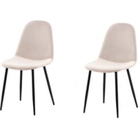 Chaise de salle à manger Polar Venture Design - Velours beige - 53x46x88 cm