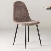 Chaise de salle à manger Polar - Boucle grise - 53x46x88cm