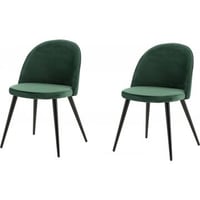 Chaise de salle à manger Velvet Matstol Venture Design - Velours Vert - 55x49x76 cm