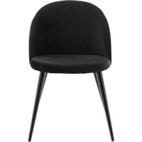 Chaise de salle à manger Velvet Venture Design - Velours noir - 56,5x76x49 cm