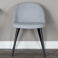 Chaise de salle à manger Velvet Manchester - Velours gris clair