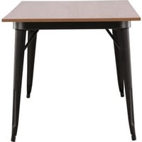 TABLE DE SALLE À MANGER TEMPE - MDF NOIR/NOYER