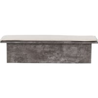 Banc Kellogg Venture Design en MDF gris avec coussin beige 160x40x45 cm