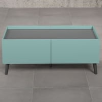 Table basse Melton | 110 x 60 x 44 cm | Bleu anthracite