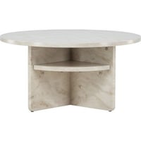 Table basse Ålesund Venture Design - MDF beige aspect marbre - Ø85 cm