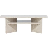 Table basse Ålesund Venture Design - MDF aspect marbre beige - 120x60 cm