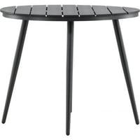 Table à manger ronde Break Venture Design - Aluminium noir & bois d'érable - 90 cm