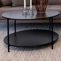 Table basse Vita - Ø80x45 cm - noir