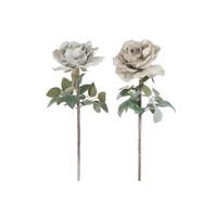 Rose en polyester vieux vert mix assortiment de 2