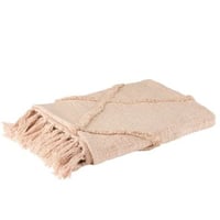 Plaid losange  coton polyester rose