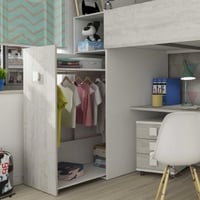 Armoire pour lit mezzanine Jet - blanc 