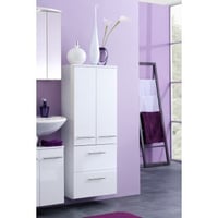Armoire salle de bains Small 50cm 2 tiroirs & 2 portes - blanc brillant