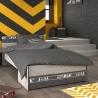 Lit enfant Fabien 90x200 - brun/gris 