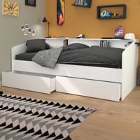 Lit d'enfant Sleep 90x200cm avec tiroirs de lit - blanc