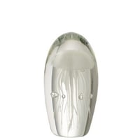 Presse-papier méduse en verre blanc large