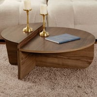 Tables basses Orion - 60x90x30cm - lot de 2 - noyer