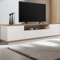 Meuble TV Veramont - 100% MELAMINE - Blanc - 180 x 44,6 x 44,5 cm