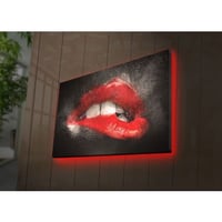Ledda Tableau décoratif sur toile avec éclairage LED | Cadre en bois | 45 x 70 cm