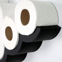 Wc018 Porte-papier hygiénique | BOIS | Noir