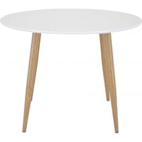 Table à manger ronde Plaza Venture Design - MDF blanc - Ø100 x H75 cm