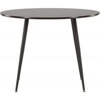 Table à manger ronde Plaza Venture Design - MDF noir - Ø100cm