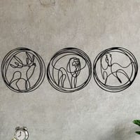 Enzo Accessoire mural décoratif en métal | 100 % métal | 152 x 50 cm