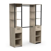 Armoire de rangement multifonctionnelle Gary | 159,8 x 49,5 x 200,3 cm | Marron