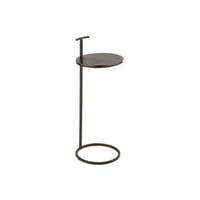 Table gigogne toni aluminium/fer noir