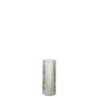 Vase cylindrique lignes verre transparent small - Set de 2
